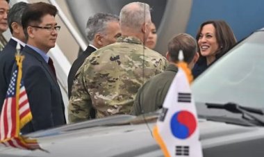 Nyuma y’iraswa ry’ibisasu bya misile, Kamala Harris ari muri Korea y’Epfo.