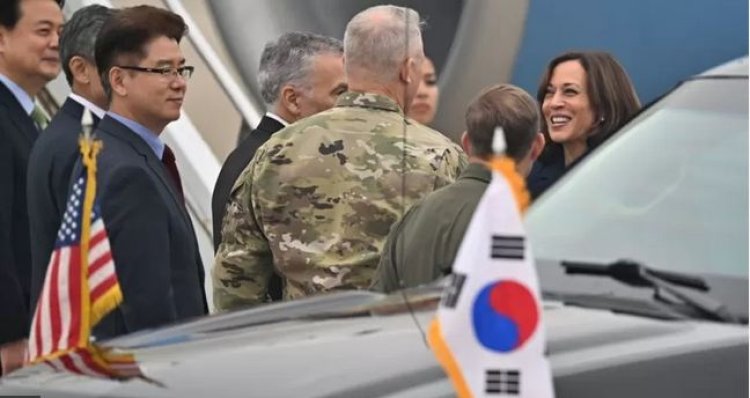 Nyuma y’iraswa ry’ibisasu bya misile, Kamala Harris ari muri Korea y’Epfo.