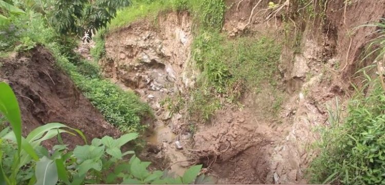 Rubavu: Bahangayikishijwe n’amazi ava mu birombe bicukurwamo amabuye y’agaciro akabangiriza imitungo