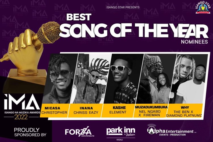 #IMA2022: Ibyihariye ku Indirimbo ziri ku cyiciro cyizakunzwe uyu mwaka