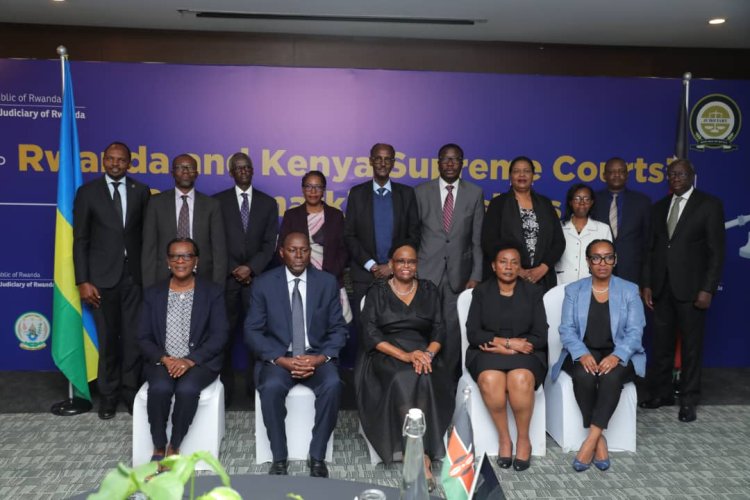 Abakozi b'urukiko rw'ikirenga muri Kenya bari mu ruzinduko mu Rwanda