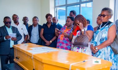 Umubiri wa Jean Lambert Gatare wagejejwe i Kigali (Amafoto)