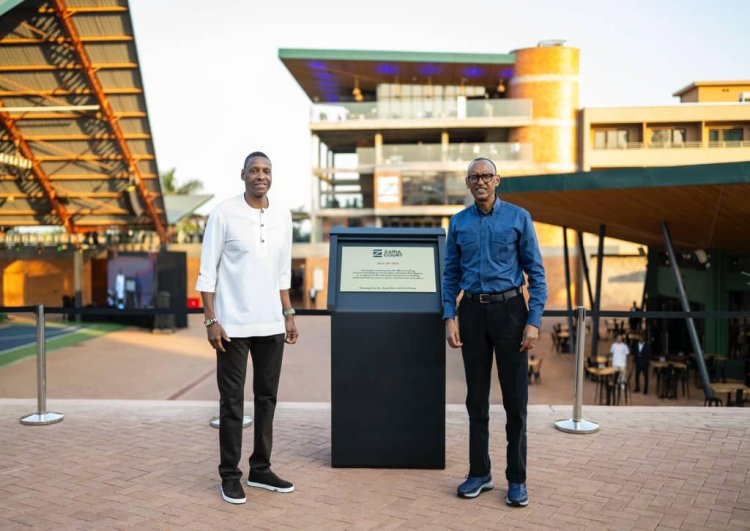 Perezida Kagame na Masai Ujiri bafunguye igikorwa cya Zaria Court Kigali