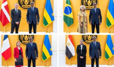 Perezida Kagame yakiriye ba ambasaderi bashya, barimo uwa Denmark  (Amafoto)