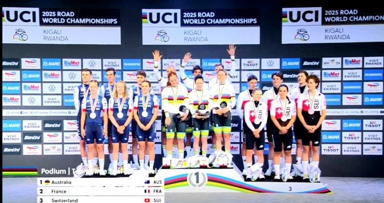 Australia yisubije umudali wa Zahabu muri TTT Mixed Relay