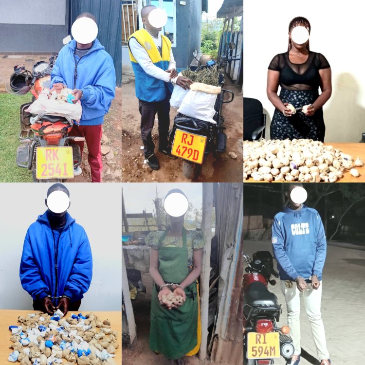 KIGALI: Hatawe muri yombi abantu batandatu bacuruza urumogi